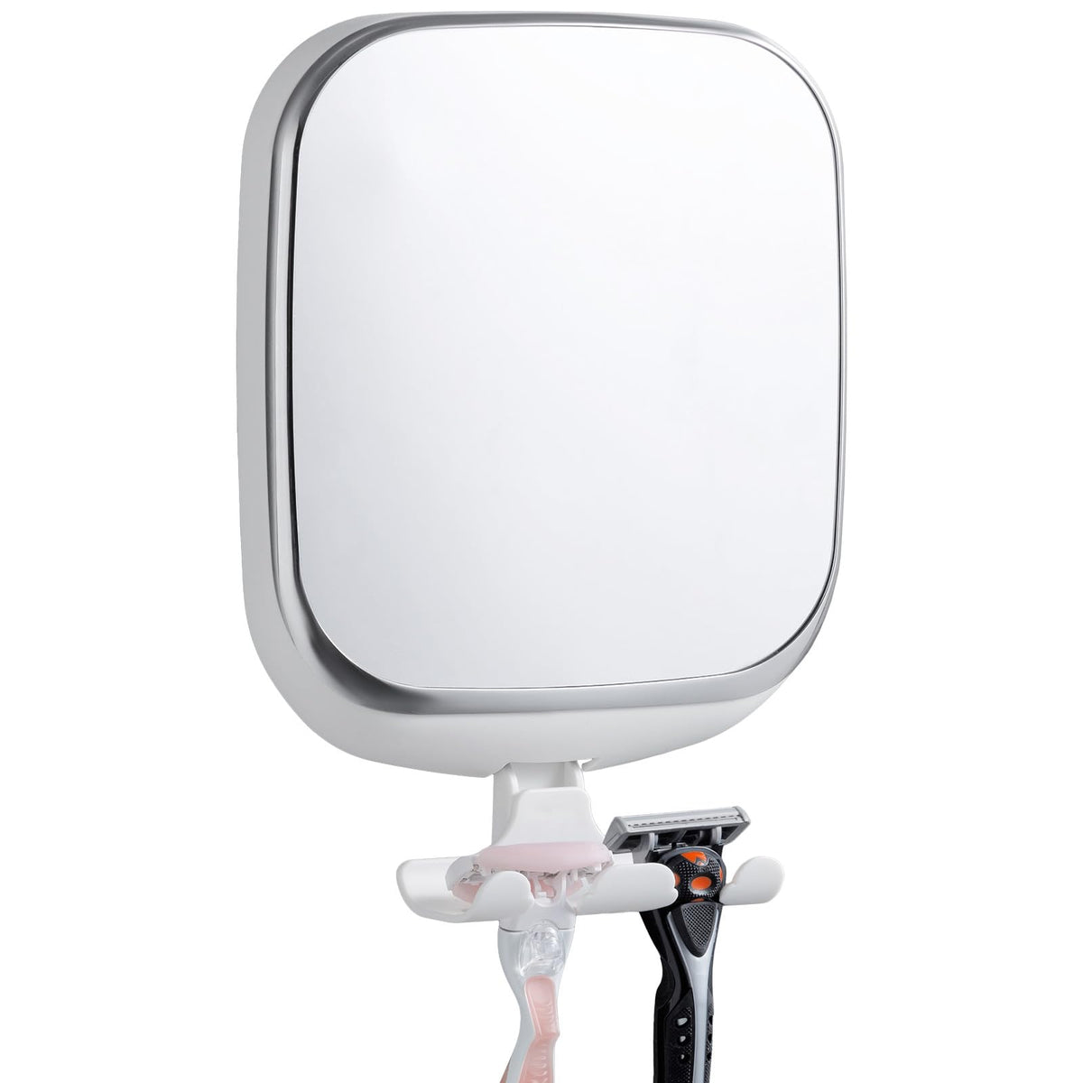 TAILI shower mirror front view with anti-fog clarity for a smooth shave.
