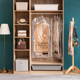 TAILI six-pack jumbo clear bags ideal for closet organization.