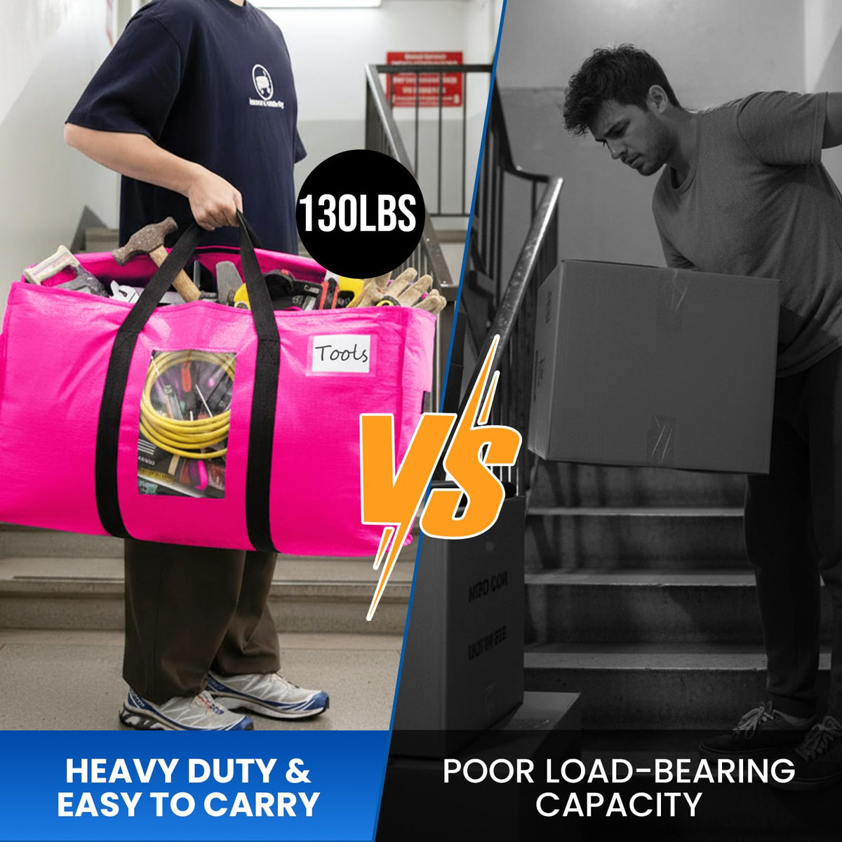 TAILI U-shaped bottom handle design improves load stability during transport