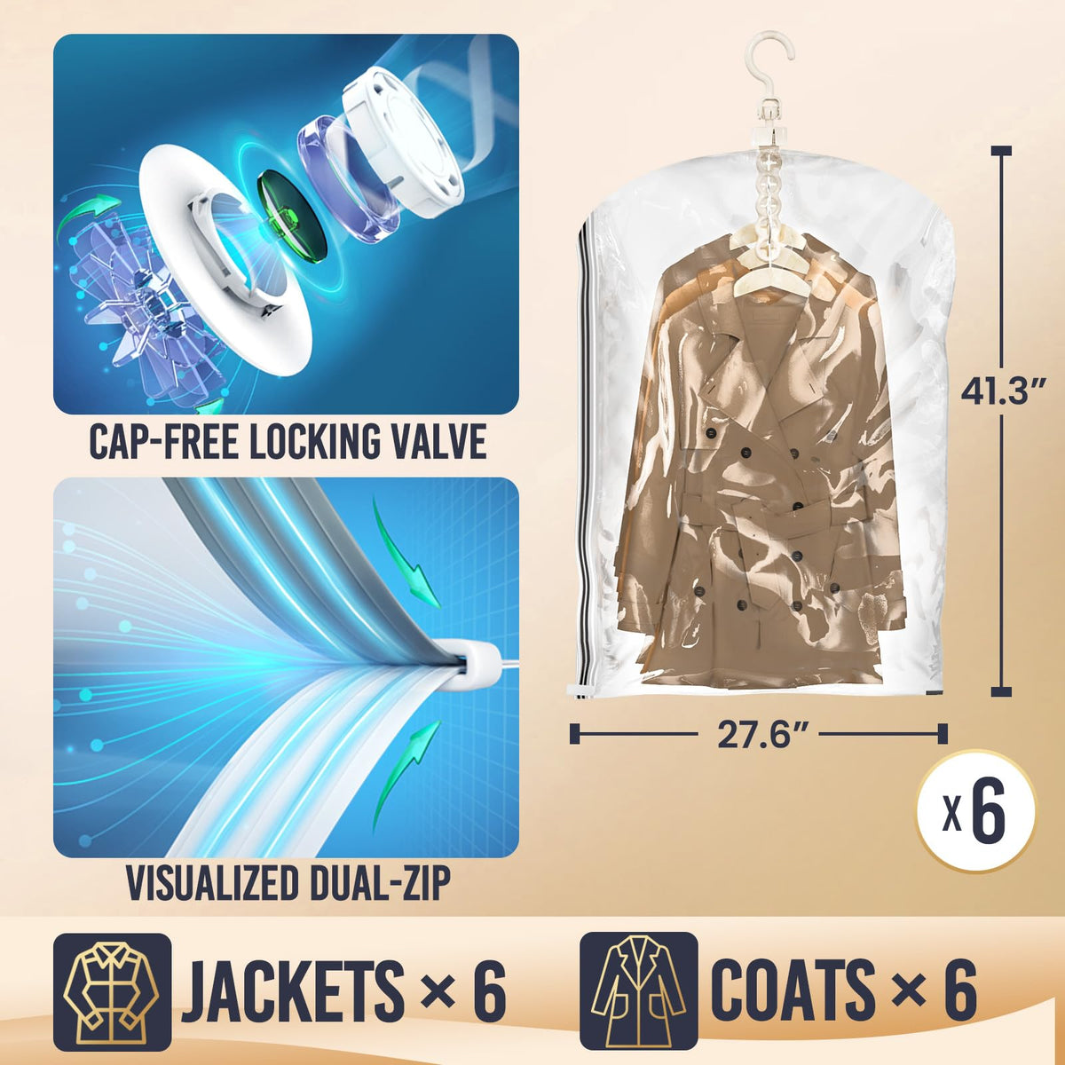 TAILI 5-layer PA+PE material protects clothes from moisture.