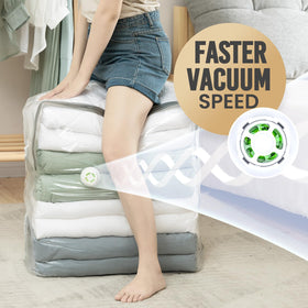 TAILI bag compressing blankets, demonstrating up to threefold space reduction