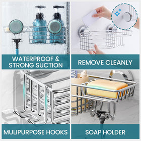 TAILI hollow-out design promotes airflow and quick drainage in bathroom storage