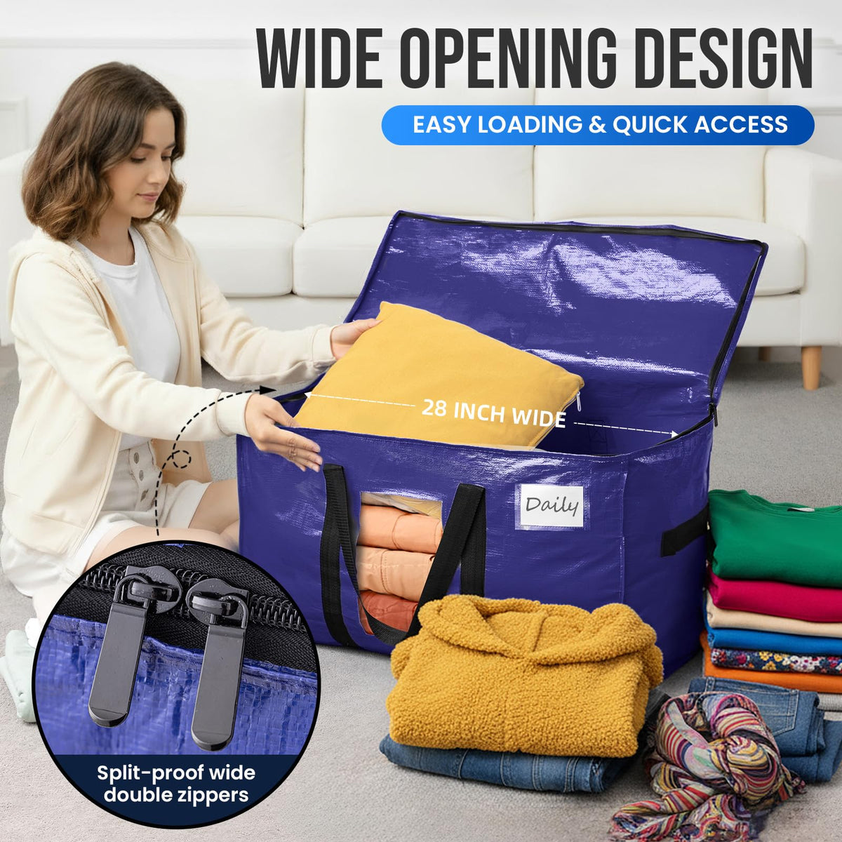 TAILI water-resistant material protects contents during transport.