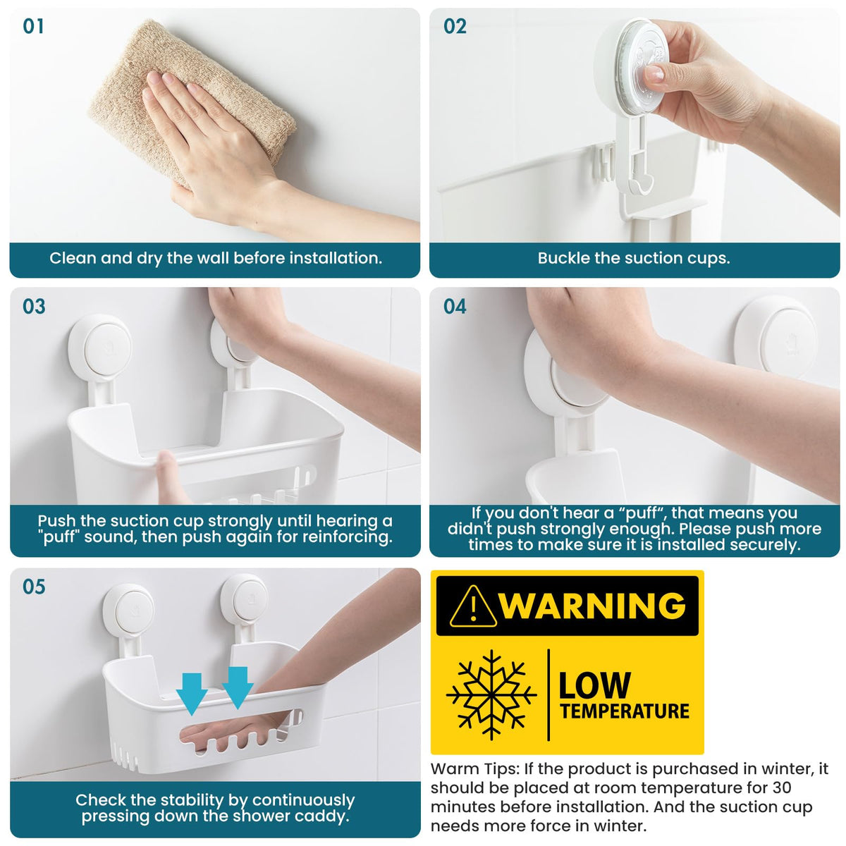 TAILI waterproof plastic storage for bathroom accessories and kitchen tools