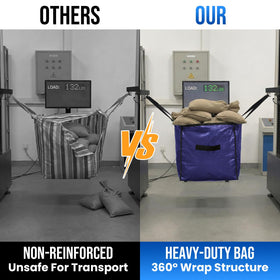 TAILI wrap-around handles provide a comfortable grip during heavy lifting.