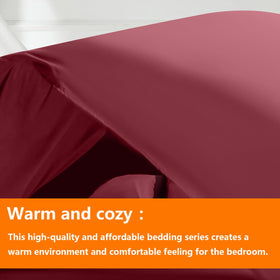 TAIMIT Burgandy flat sheet highlights smooth, breathable weave for cool, clean sleep.