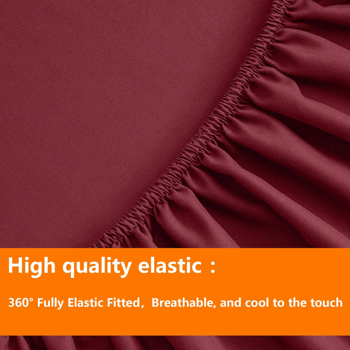 TAIMIT Burgandy soft-quilted texture suggests cozy, fluffy warmth.