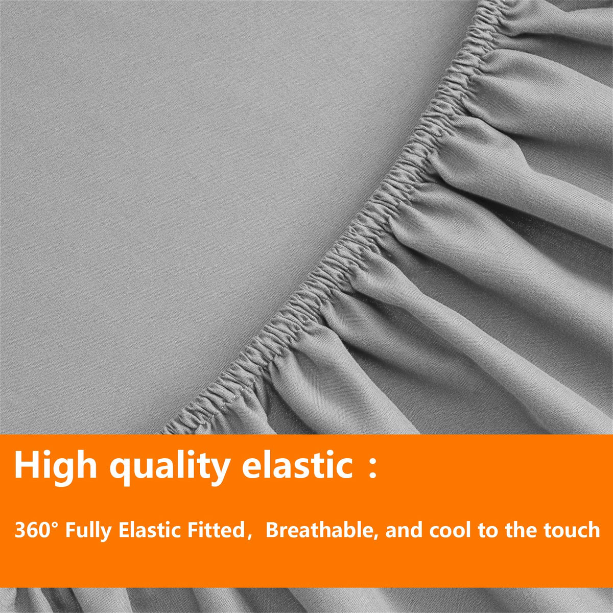 TAIMIT fitted sheet 54in x 75in with 14-inch depth keeps sheets in place