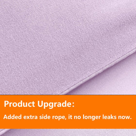 TAIMIT flat sheet and fitted sheet detail demonstrates smooth fabric and secure fit.