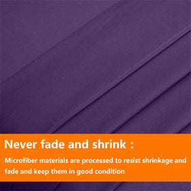 Complete TAIMIT purple twin bed setup shown for an easy makeover.