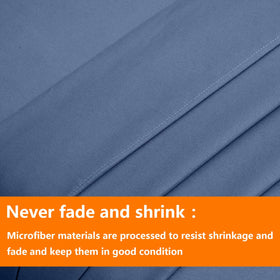TAIMIT slate blue bedding creates a calm, inviting bedroom vibe.