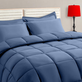 TAIMIT slate blue twin comforter set bed-in-a-bag for quick, cohesive styling.
