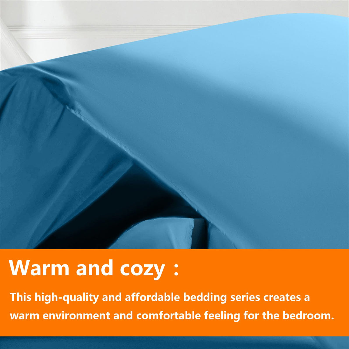 TAIMIT teal flat sheet: smooth, crisp bedding for comfort