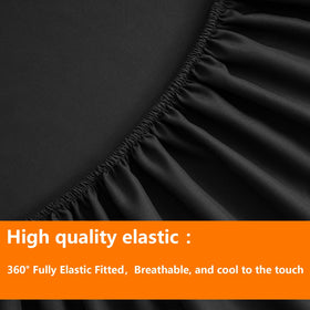 TAIMIT fitted sheet closeup demonstrates deep 14 inch pocket depth
