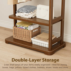 Taitiy coat rack with four rounded hooks to protect fabrics