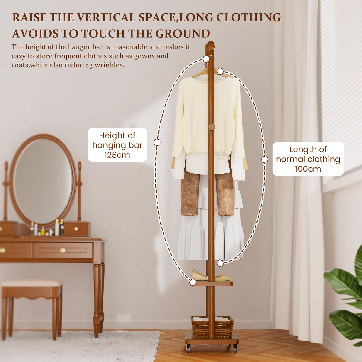 Taitiy hotel-style freestanding rack adapts to spaces