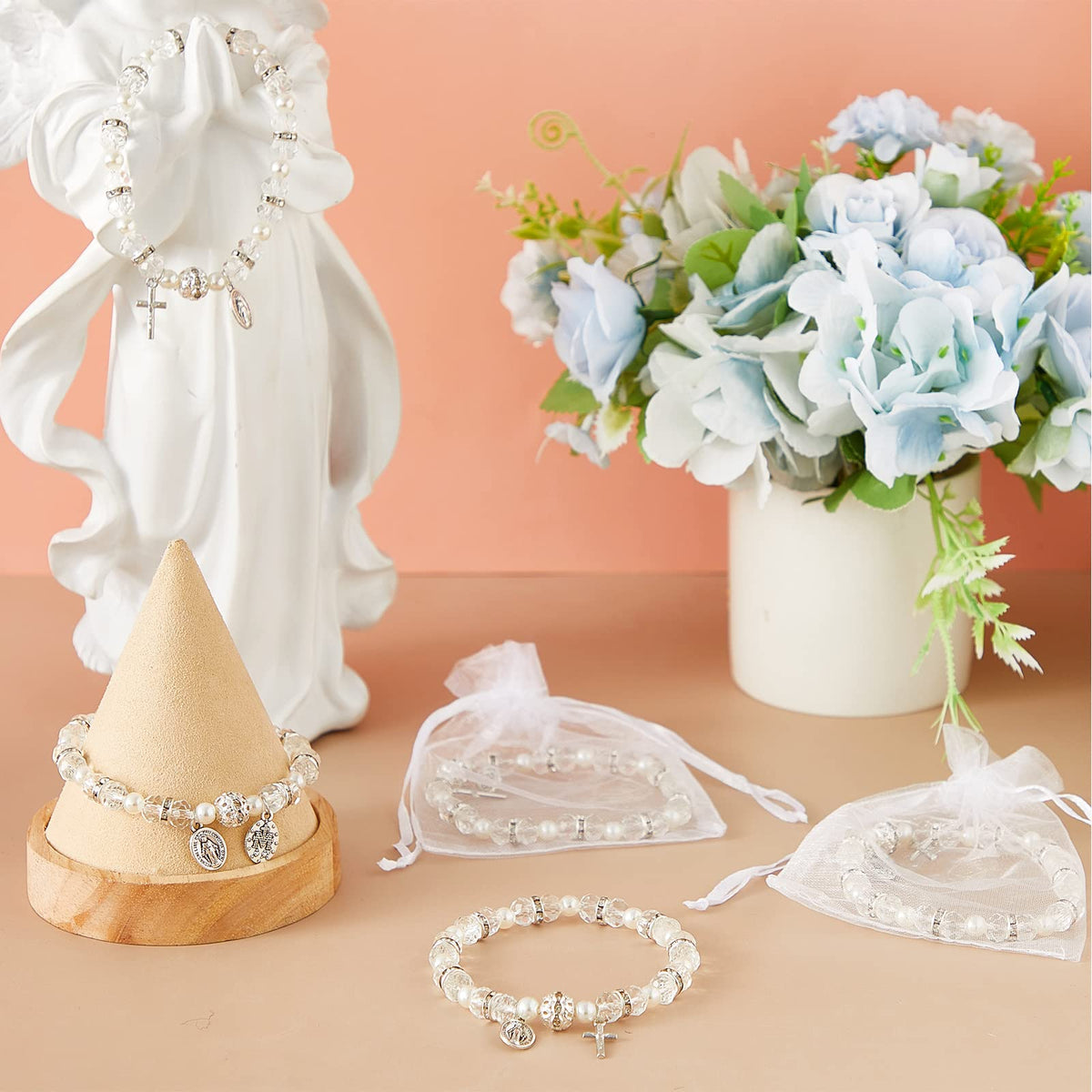 Taiyin rosary bracelet textured ball accent adds tactile detail