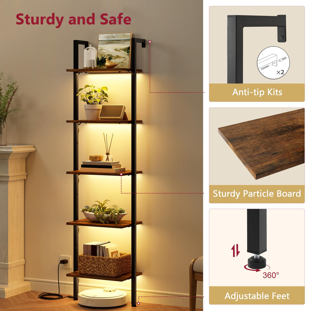 Tajsoon adjustable legs with safety pads protect floors during placement