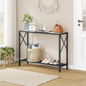 Tajsoon console table in black and white finish to suit modern interiors