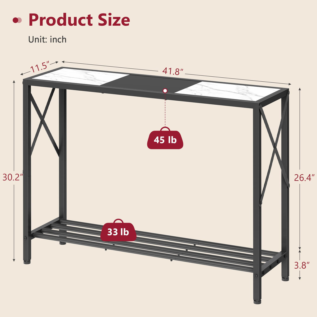 Tajsoon console table placed in entryway for elegant organization