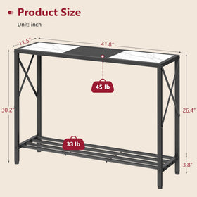 Tajsoon console table placed in entryway for elegant organization