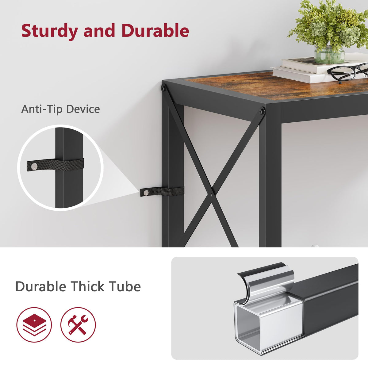Tajsoon console table placed in entryway demonstrates versatile use.