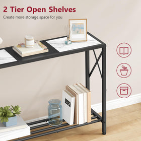 Tajsoon console table featuring an X-frame for stable daily use
