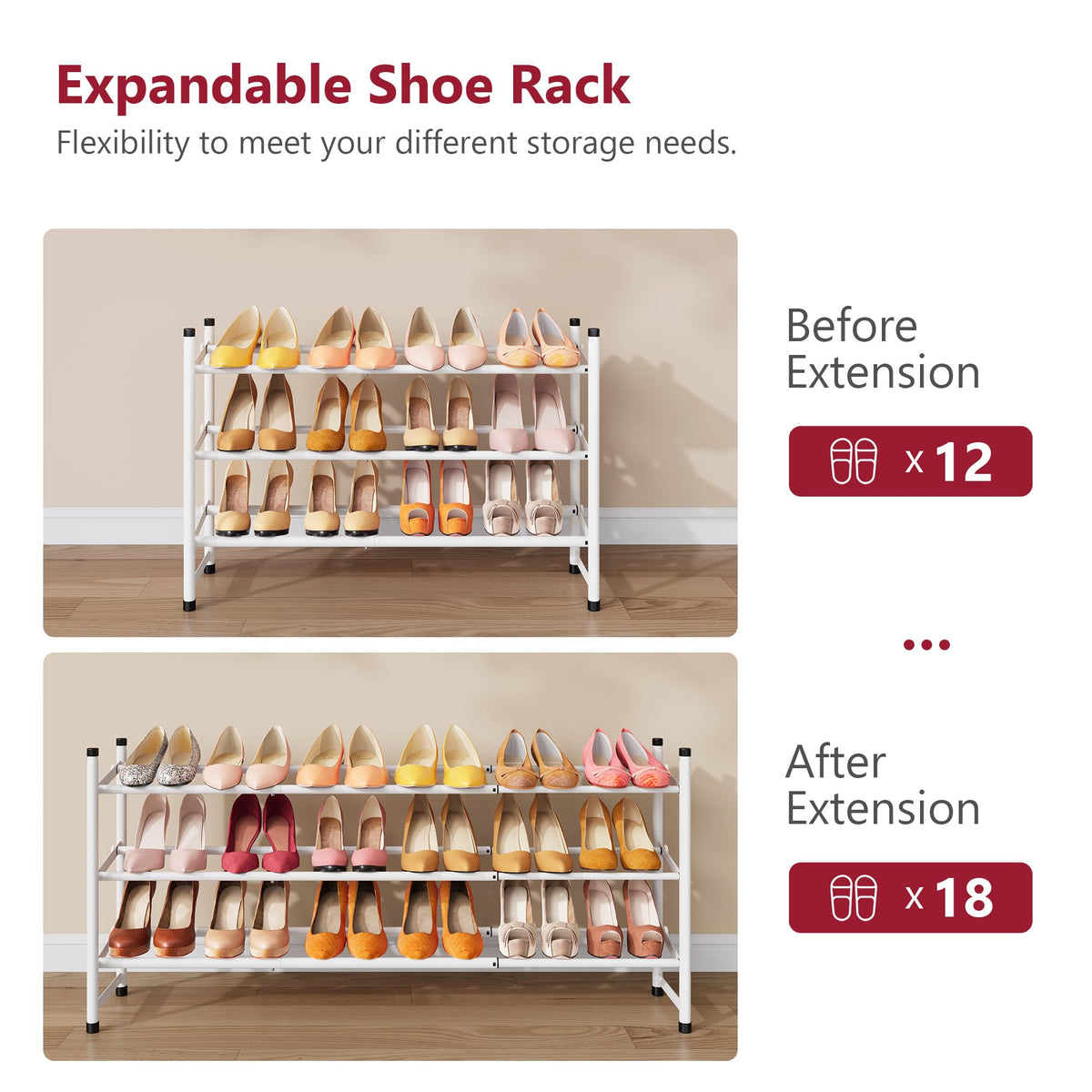 Tajsoon Entryway Shoe Storage keeps footwear organized at the door