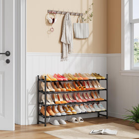 Tajsoon closet under-shelf placement saves space with the rack.