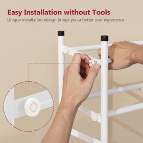 Tajsoon Expandable Shoe Rack Extended Width demonstrates increased capacity when fully expanded