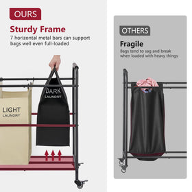 Tajsoon color-coded bags for quick dark versus light sorting