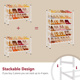 Tajsoon Metal Shoe Rack Durable Finish highlights powder-coated construction