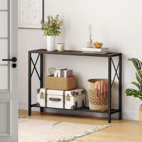 Tajsoon rustic brown finish enhances warmth in living spaces.