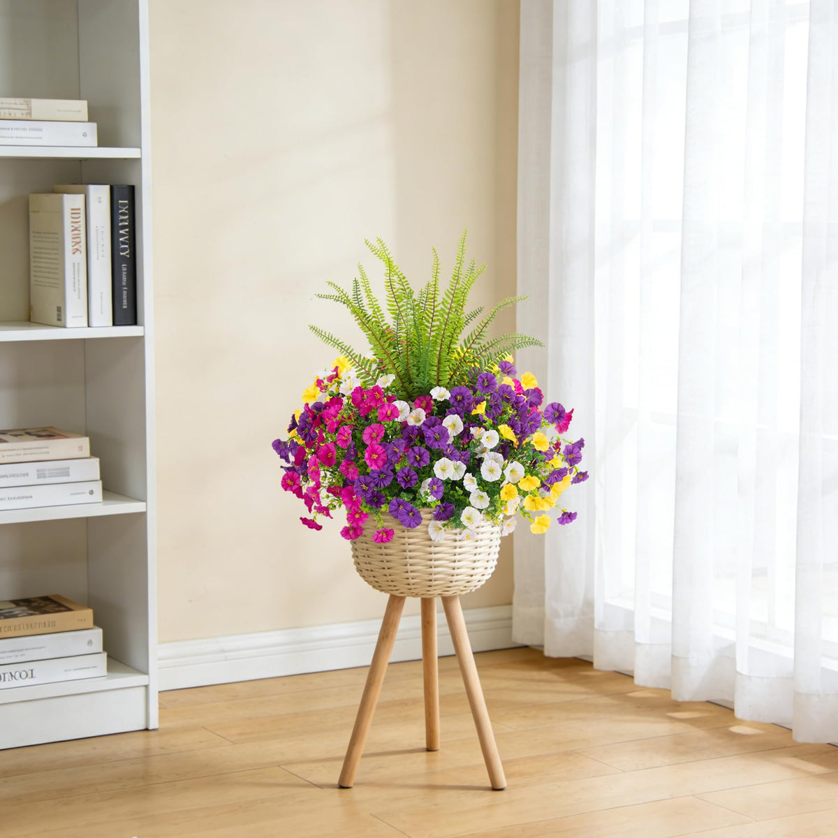 TakeArt outdoor planter display shows year-round charm without watering.