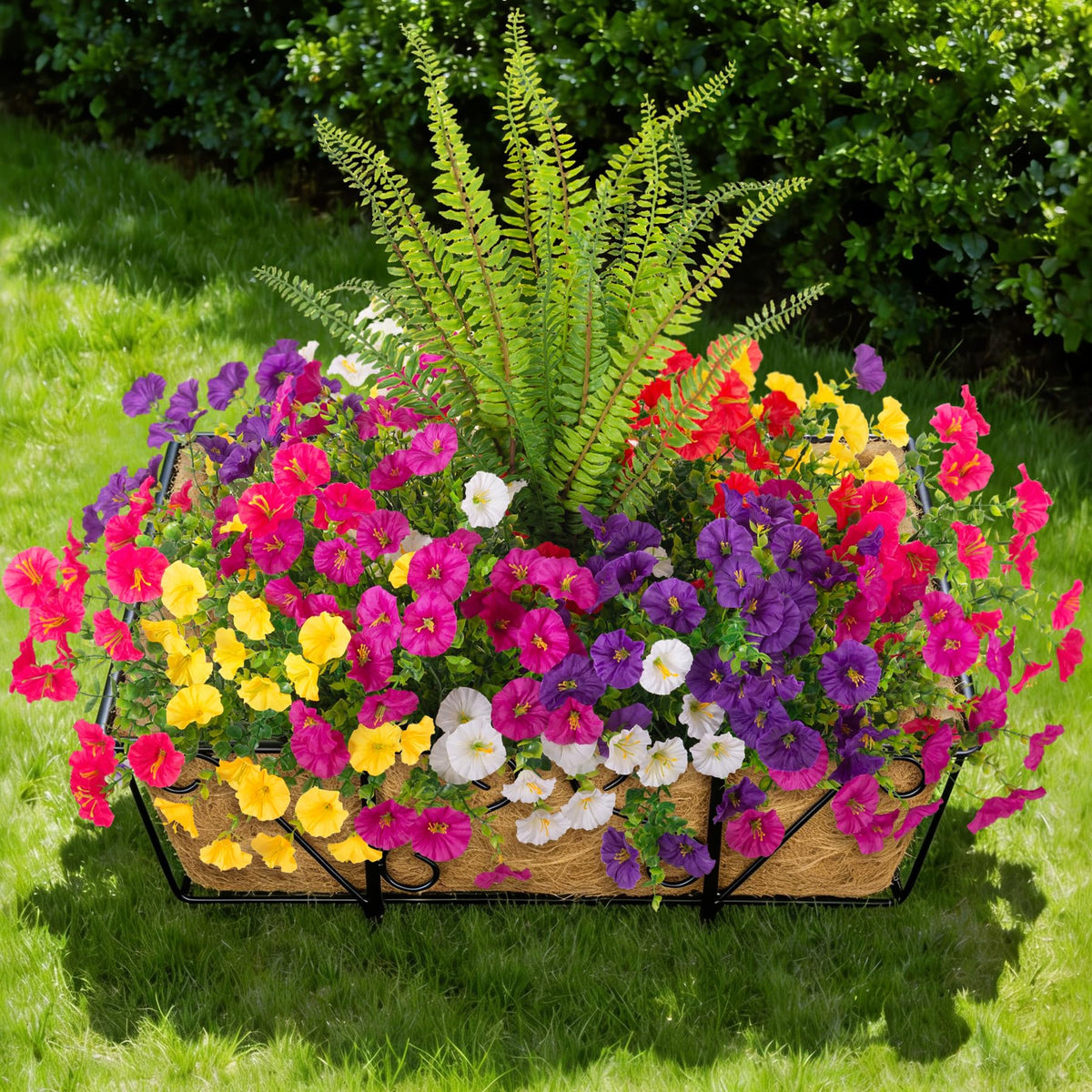 TakeArt artificial morning glory outdoor bundle for vibrant yard decoration.