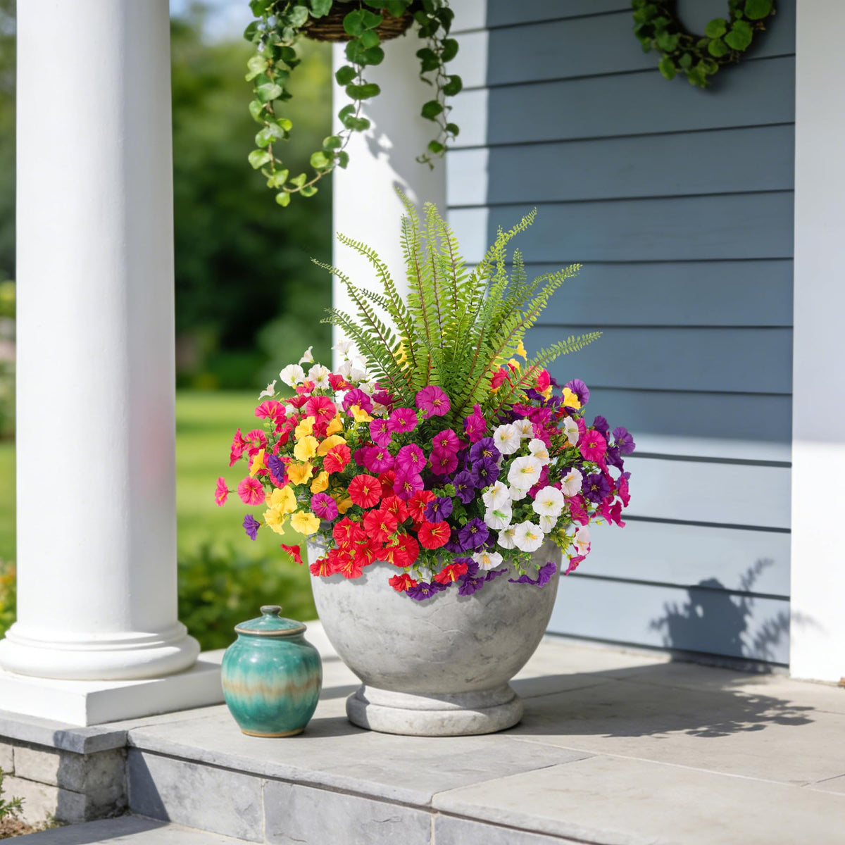 TakeArt versatile arrangement fits planters, window boxes, baskets, and hanging decor.