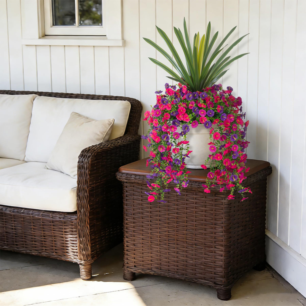 TakeArt no-maintenance artificial flowers stay vibrant year-round.