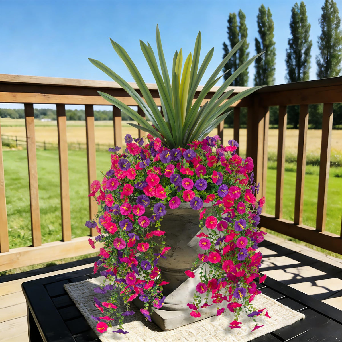 TakeArt outdoor orchid plant, 23.6 inch, adds greenery to patios and entryways.