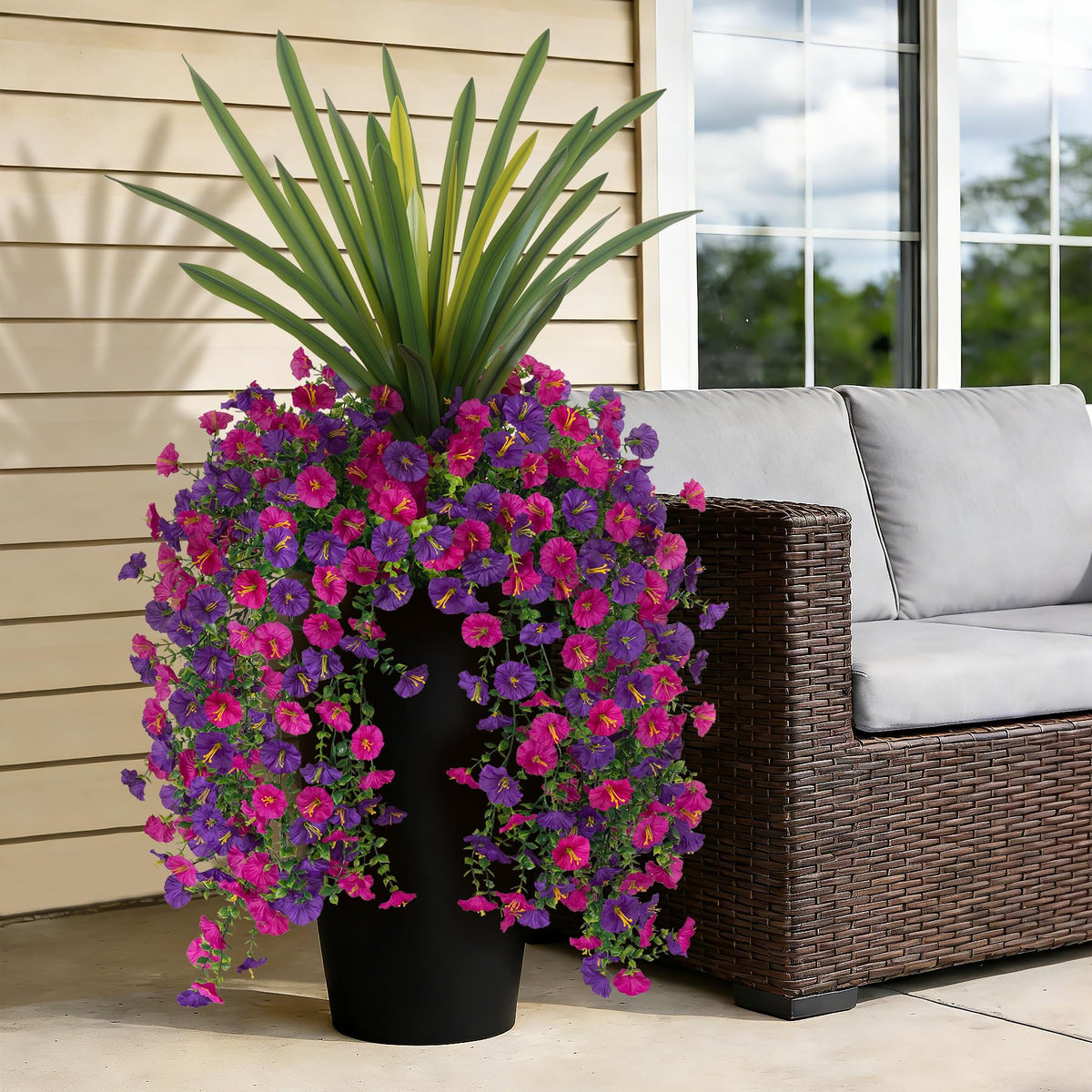 TakeArt orchid outdoor 23-6 inch plant adds lush weatherproof flair to patios.