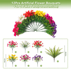 TakeArt silk flowers vivid color blooms for realistic, maintenance-free garden accents.