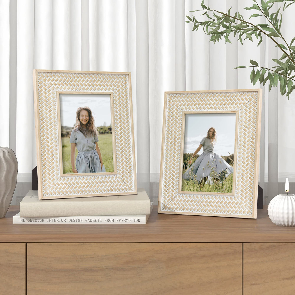 Takfot farmhouse-style photo frame brings warm, rustic charm.