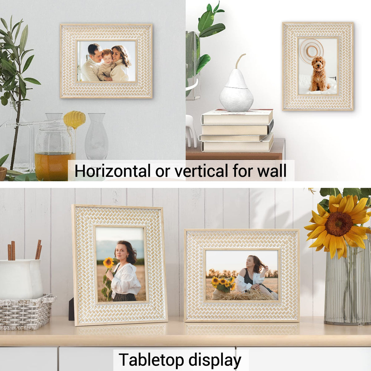 Takfot frame with clear panel showcases photos clearly on any wall.