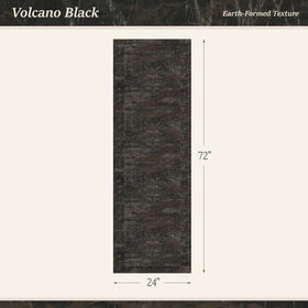 TALANOVA Black Kitchen Runner 2x6 back view highlights durable anti-slip backing for stable placement.