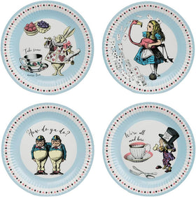 Talking Tables Alice in Wonderland cups completing the themed drinkware set