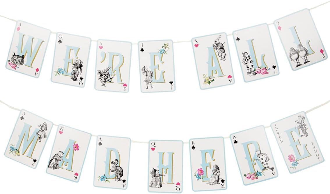 Talking Tables Alice in Wonderland packaging showing ready-to-use party essentials