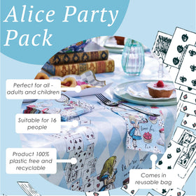 Talking Tables Alice in Wonderland plates with vibrant patterns for festive dining