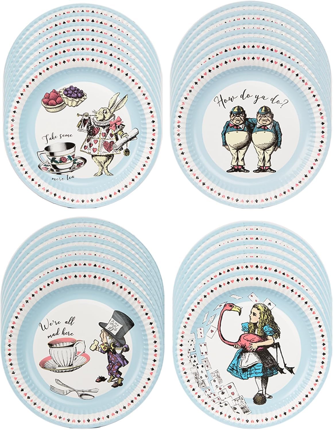 Talking Tables Alice in Wonderland table cover protecting surfaces in playful design