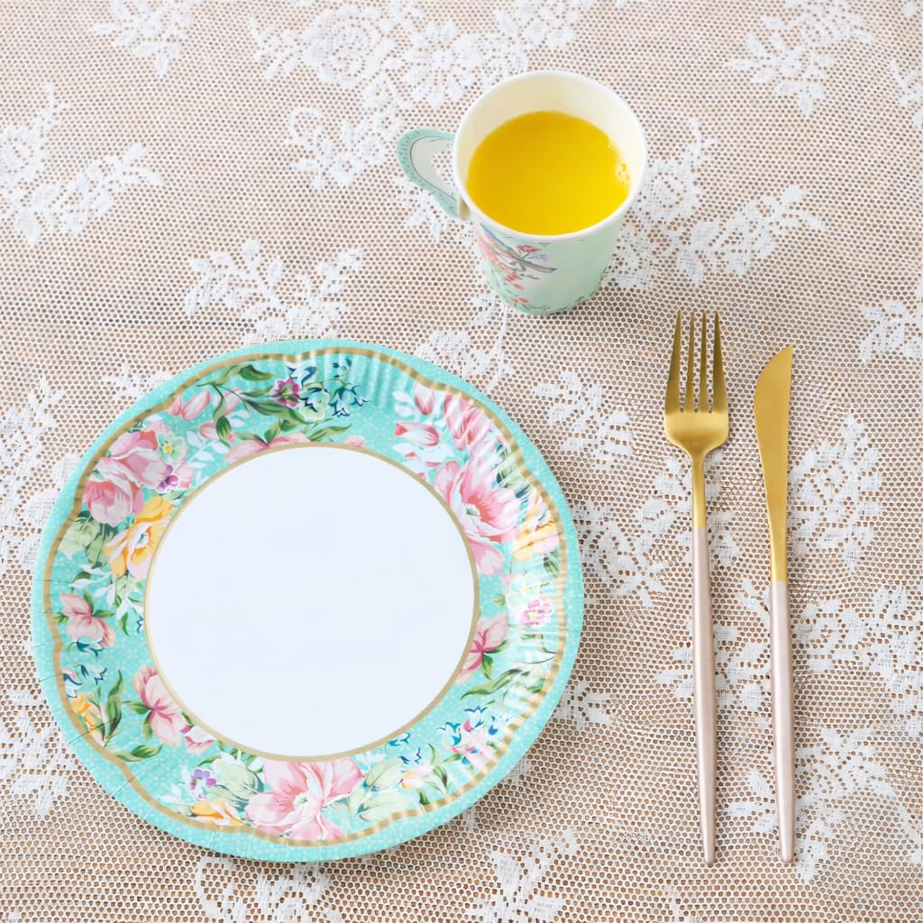 Talking Tables floral napkins adding cohesive color to celebrations