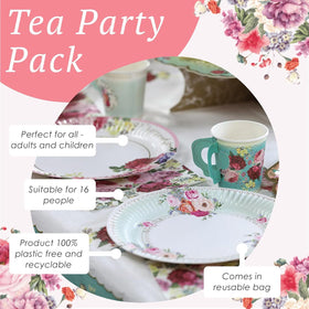 Talking Tables floral napkins with vintage print for refined table settings.