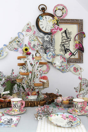 Talking Tables vintage floral closeup reveals iconic character designs.